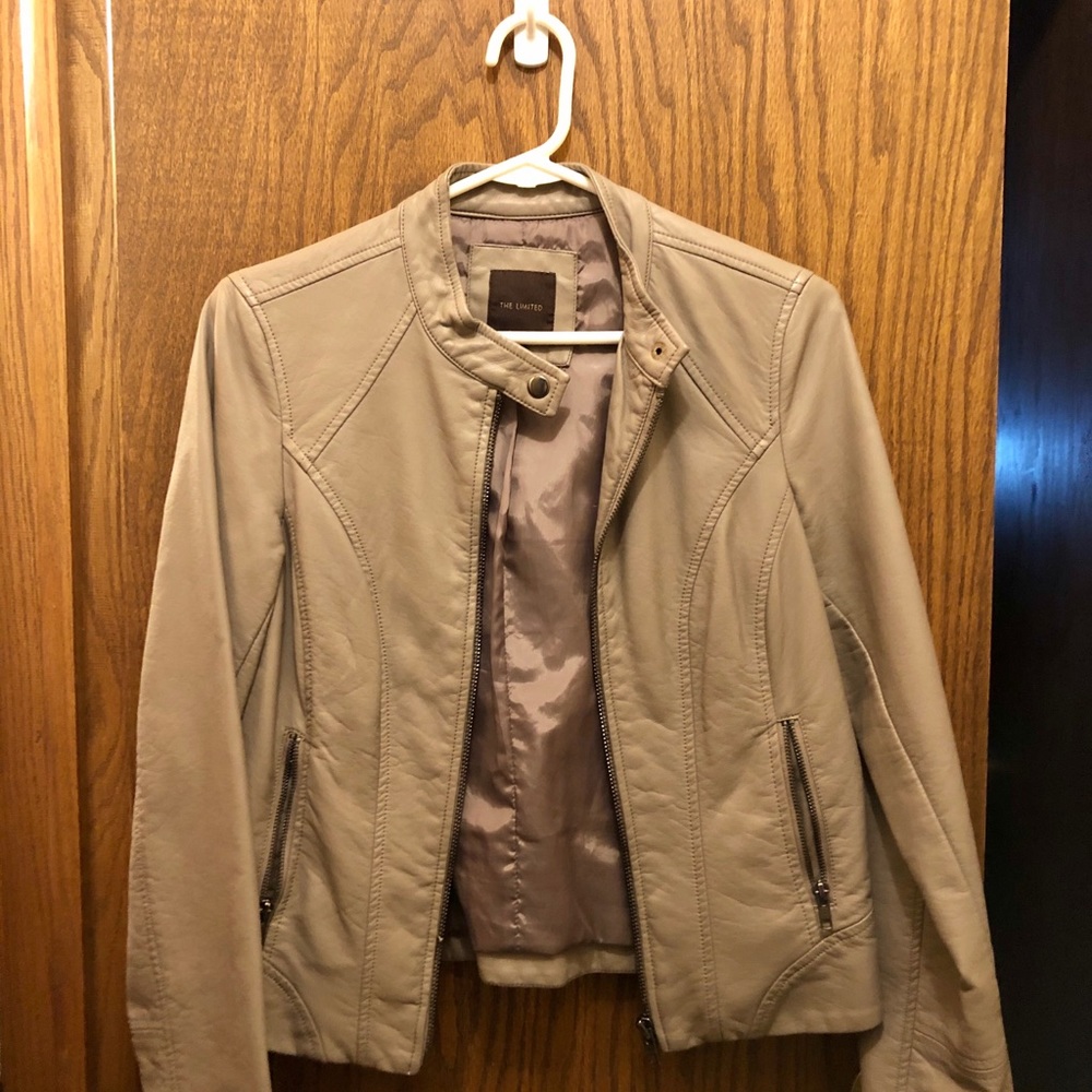 Grey leather jacket